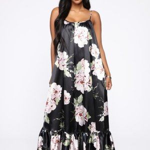 Brand New Black Floral Maxi Dress